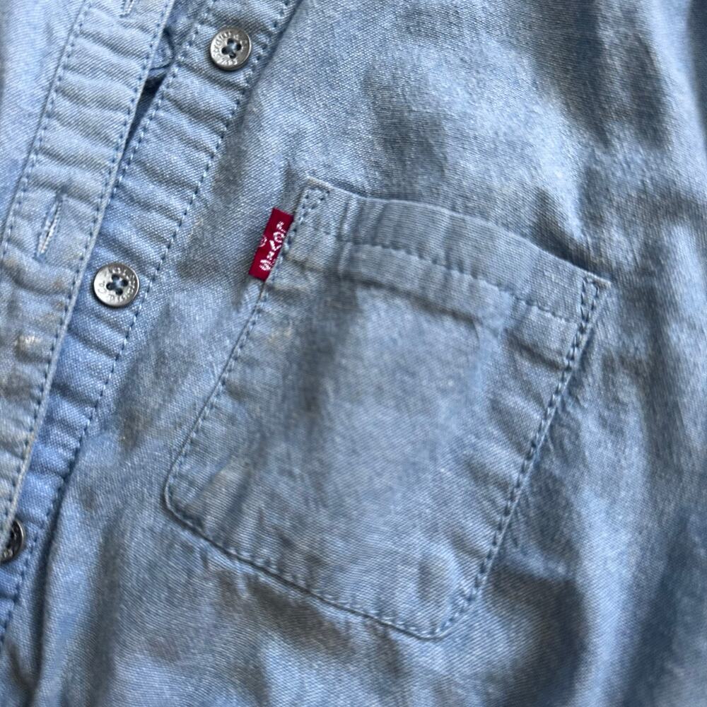 Levi's Girls Chambray & Striped Dress - Size Medium (10/12) - Picture 3 of 4